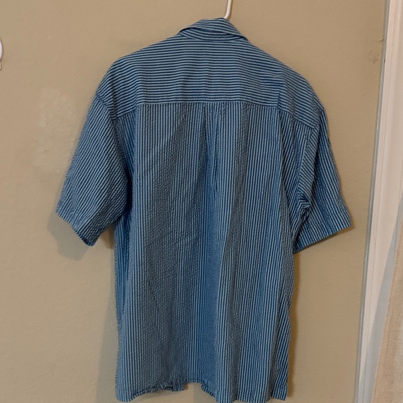 Van Heusen Men's Blue and White Striped Shirt - Picture 7 of 7